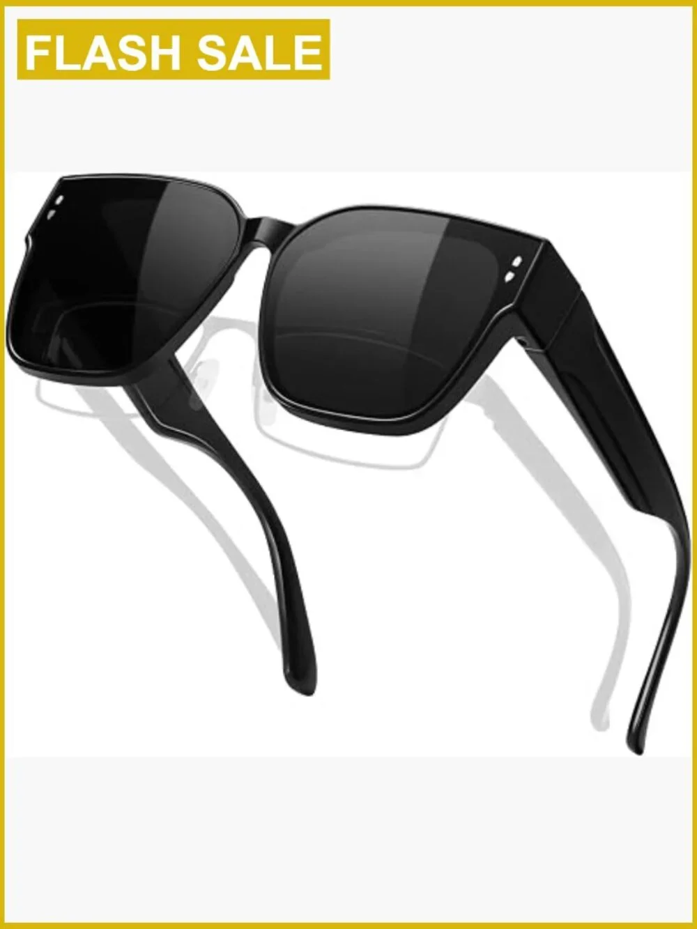 Over Glasses Sunglasses Oversized Polarized UV400 Fit Over Square Shades